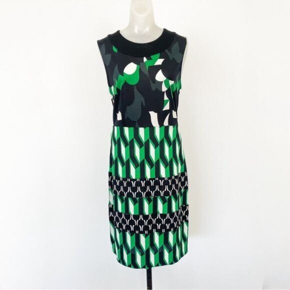 Diane Von Furstenberg Silk Mid Length Sheath Dress 12 - Picture 1 of 6